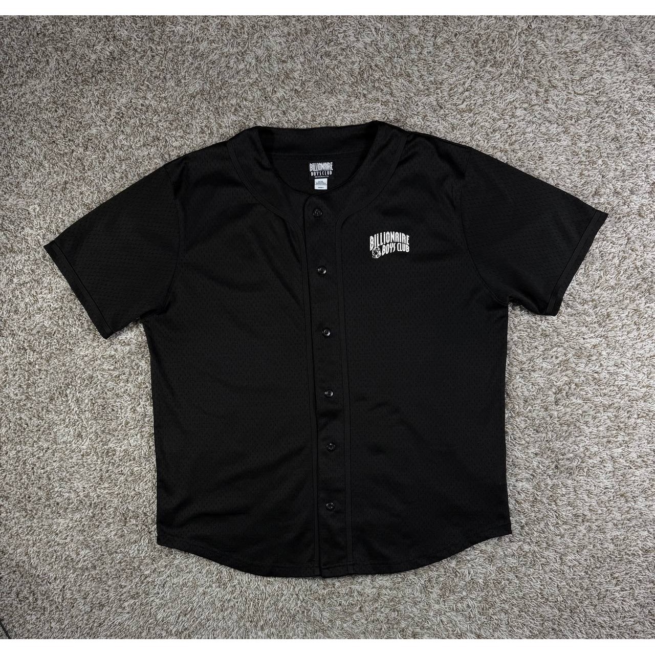 Billionaire Boys Cadet Mesh Short Sleeve Baseball Jersey Black Men's Size 2xl